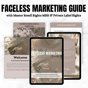 Faceless Digital Marketing Guide | Canva Template with PLR & MRR | DFY Lead Magnet
